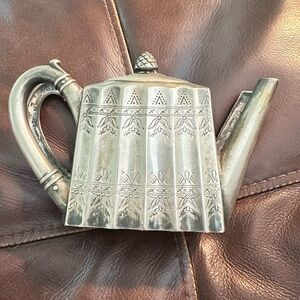 Vintage Godinger Silver Teapot Napkin Holder, 1983